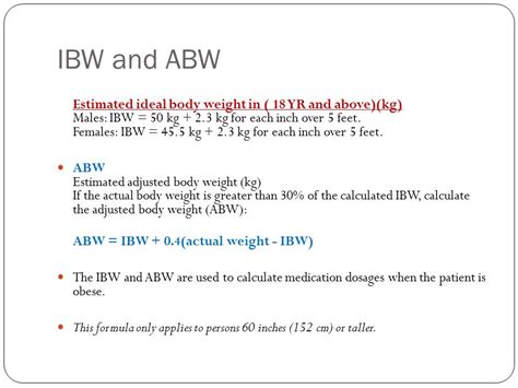 ibw and abw calculator